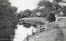ELGIN Children Fishing on the Lossie - Postcard ref D10