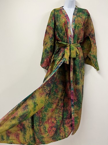 Silk kimono gown - gown, long