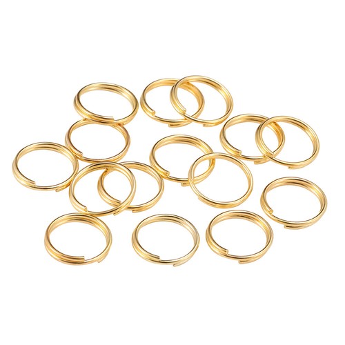 6mm gold keyring split - 6mm, rings