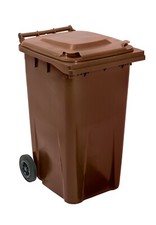 Brown 240 litre wheelie bin - bin,