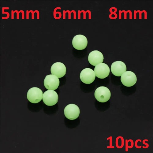 10x green fishing floats beads - green,