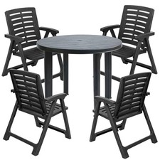 Black Round Outdoor Table &