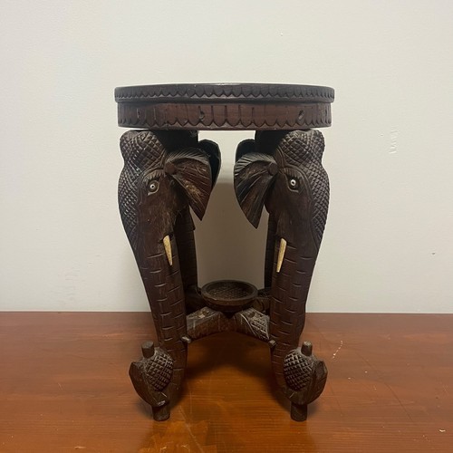 Vintage hand carved elephant - vintage,