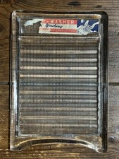 Embossed Under Label Mini Midget Washer Glass Washboard 1940s 6” X 9” Vintage