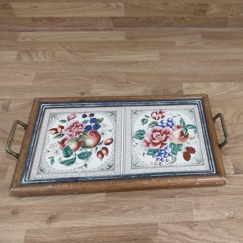 Vintage tile crafts tea - tile, tray