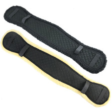 Hy Equestrian Fleece Lined Dressage Girth Shaped Cover Natural or Black 75cm