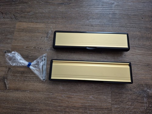 New old stock gold letterbox - new,