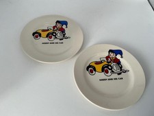 VINTAGE NODDY AND HIS CAR 2 X SMALL PLATES - 5” DIAMETER