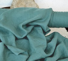Turquoise Blue Linen Fabric by