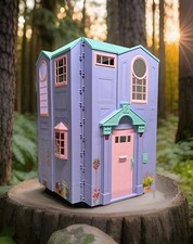 Barbie Fold out Doll  House with a few Accessories Pink And Blue 2007