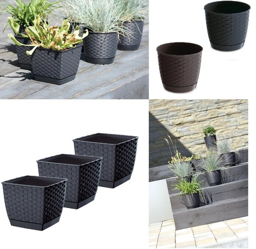 Plant flower pot - square, &