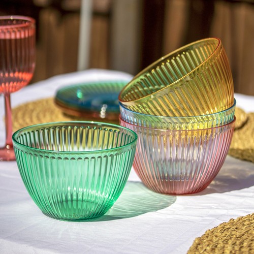 Set melamine ribbed - of,
