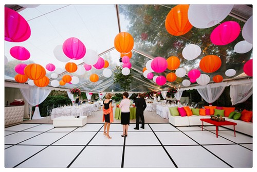Mixed paper lanterns - mixed, round