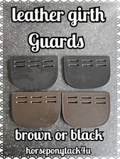 LEATHER GIRTH BUCKLE GUARD FOR SADDLE IN  black or brown one pair