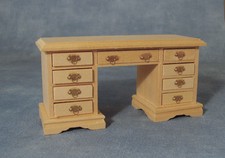 Kneehole Desk In Bare Wood