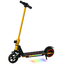 SPORTNOW Folding Electric Scooter LED Lights Display Dual Braking System Gold