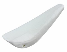 17" LONG VINYL VINTAGE LOWRIDER BANANA SADDLE IN SPARKLE WHITE FOR 20" BIKES