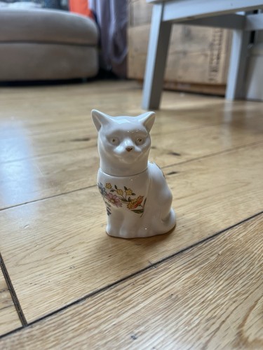 Aynsley cat china trinket - cat,