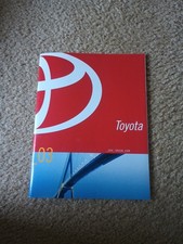 2003 Toyota Full Line Car