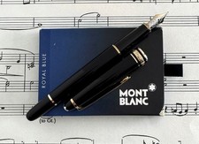 Montblanc Meisterstuck 144 Black & Gold Fountain Pen 14K M Nib.