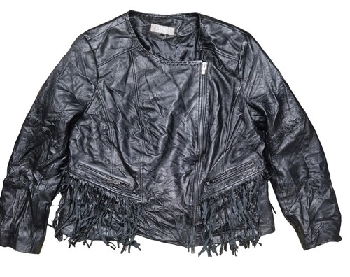 Soft leather fringed jacket - soft,
