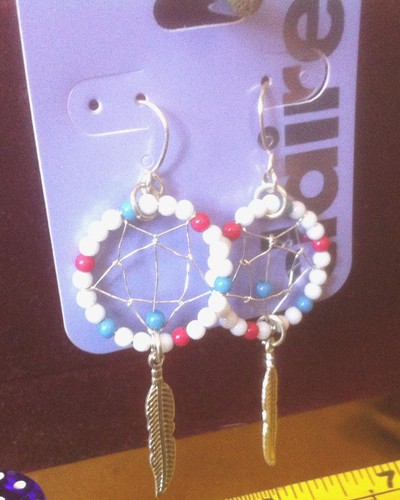 Earrings dream catcher - dream,