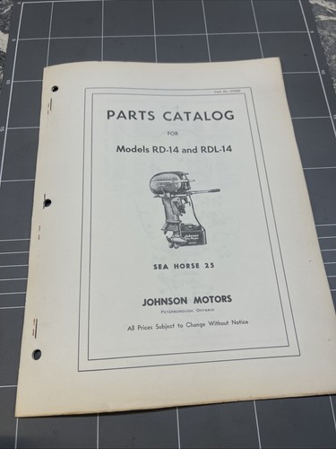 Vintage parts catalog johnson - vintage,