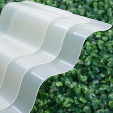 2M PVC Clear Plastic Corrugated Roofing Sheets High Impact Strength UV Protected