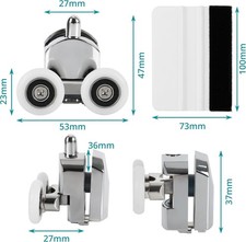 Shower Door Rollers/Wheels/Guides/Brackets Replacement Spares Suits HFICY