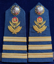 PAIR SHOULDER BOARDS / EPAULETTES POSSIBLE TURKISH - STAR CRESCENT & EAGLE