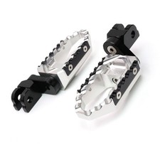 For SV650 X RETRO CAFE RACER 18-19 Front Wide Foot Pegs 25mm Lower Silver
