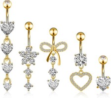 5Pcs Belly Button Bars