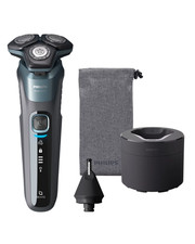 Philips Mens Shaver Series 5000 Wet & Dry with Cleaning Pod 360d Flexing Heads