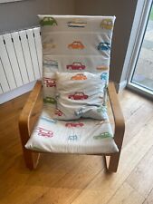IKEA POÄNG Armchair, birch frame with custom cover, playroom or nursery