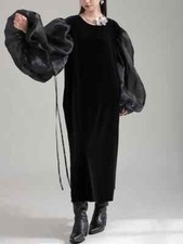 Evening dress black - evening, velvet