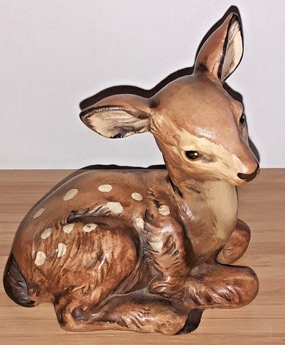 Vintage ceramic baby deer - vintage,