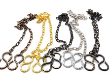 Plated Chandelier Chain with 2 S hooks 6kg max. load choose finish and length