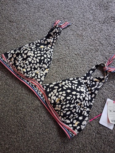 Multicoloured bikini top from