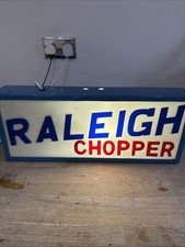 VINTAGE “RALEIGH CHOPPER” LIGHT BOX ILLUMINATED 3D PERSPEX WALL SIGN 23”MAN CAVE