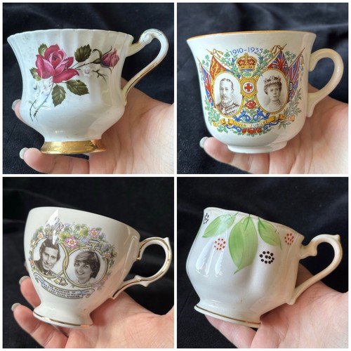 Four vintage retro bone china - bone,