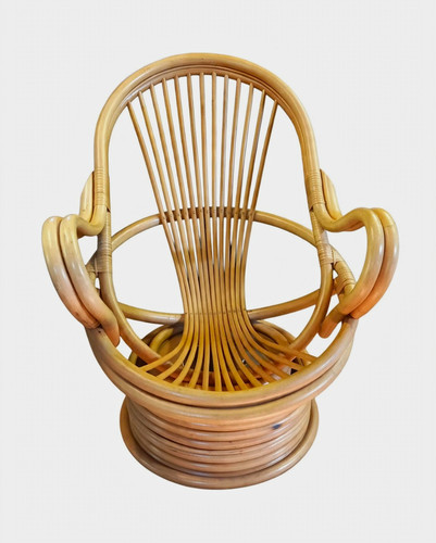 Vintage 1970s rattan bamboo - rattan,