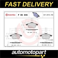 Brembo Brake Pads Set fits VW
