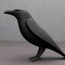 Large Modern Minimalist Raven