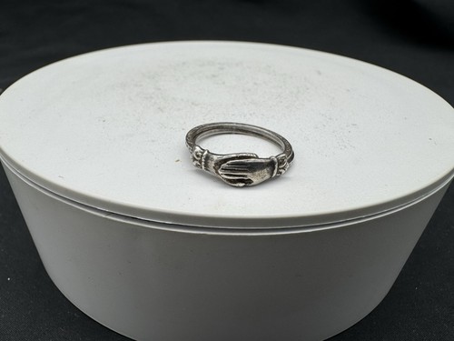 Vintage shaking hands sterling - vintage,