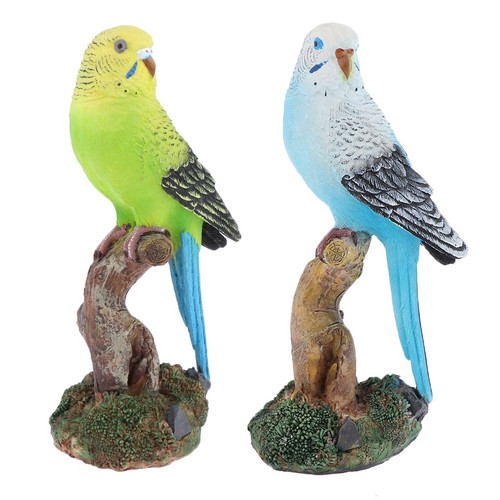 Resin parrot statue tropical - parrot, statue,