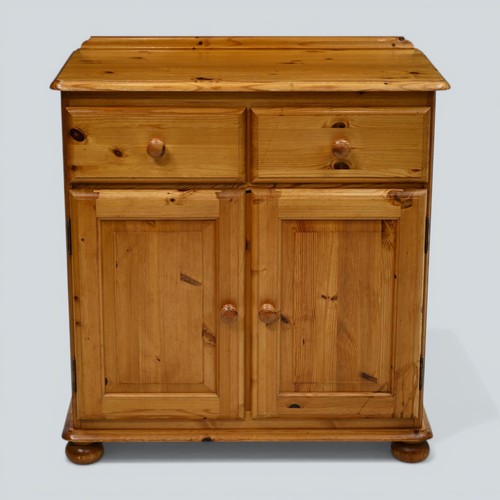 Small narrow pine sideboard - pine,