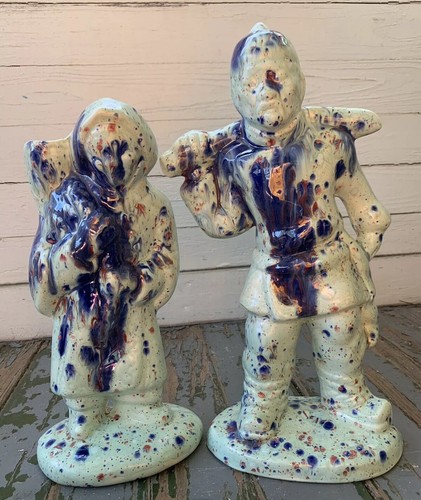 Pair vintage chinese pottery - pair,
