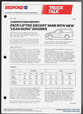 Bedford Astramax vs Ford Escort Van 1986 UK Market Salesmans Brochure