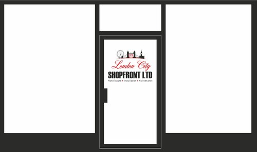 Glass shopfront aluminium - /,