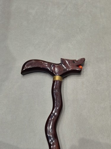Vintage wooden carved cane - vintage,
